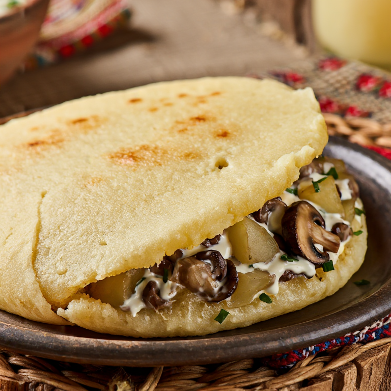 Arepa de Bramboračka (Arepa de Sopa de Papa Checa)