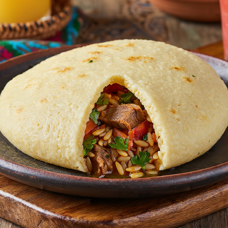 Arepa de Skoudehkaris con Cordero y Especias de Djibouti