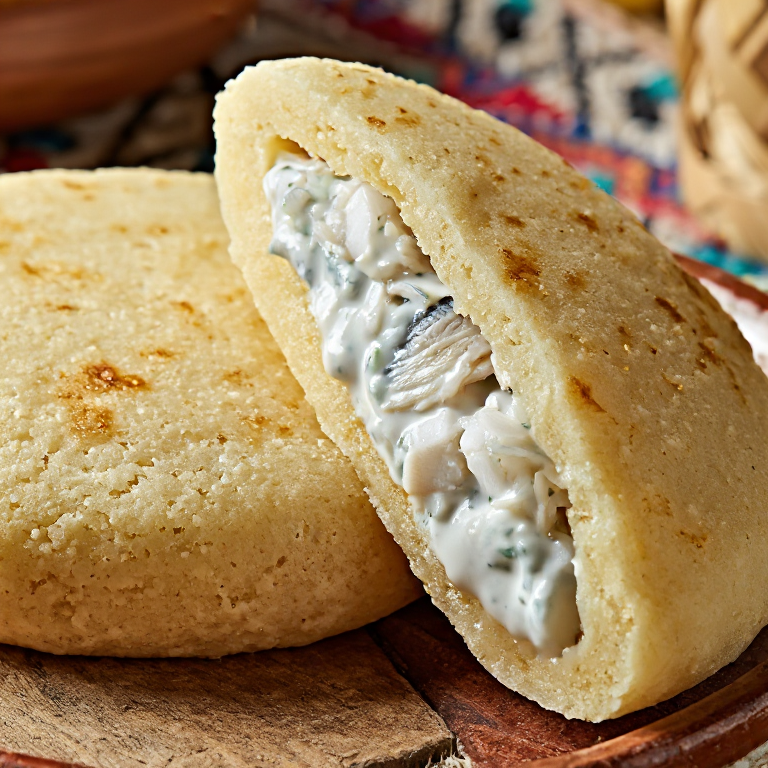 Arepa Rellena de Pescado con Coco (Barahona)