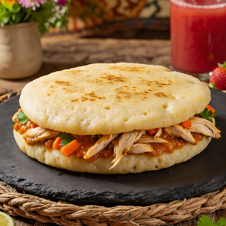 Arepa de Sancocho de Pollo a la Constanza