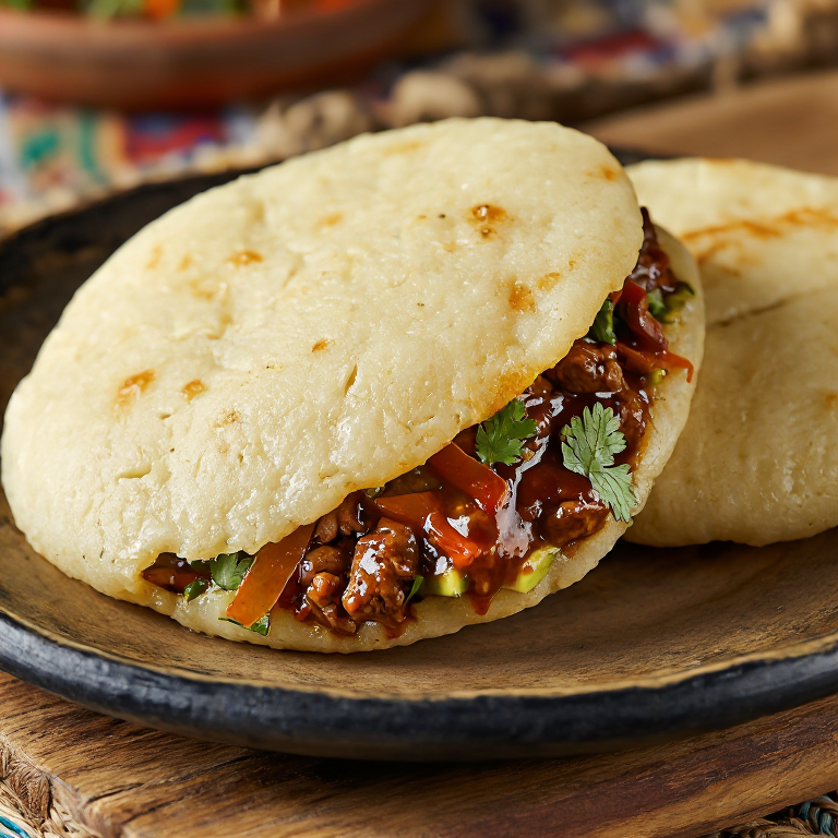 Arepa de Chivo Guisado al Estilo Jarabacoa
