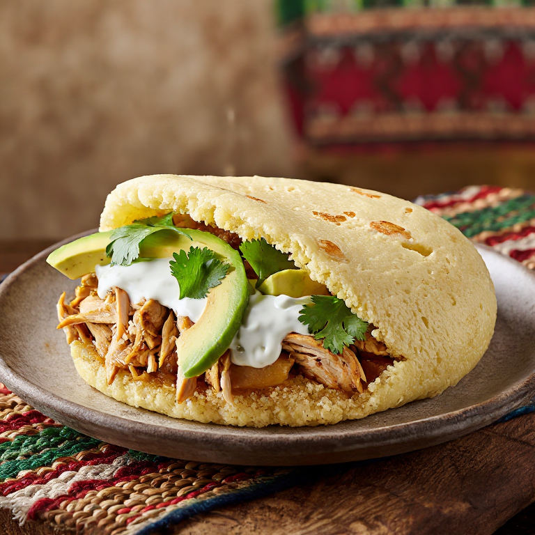 Arepa de Sancocho Dominicano (Masa sazonada con yuca y hierbas)