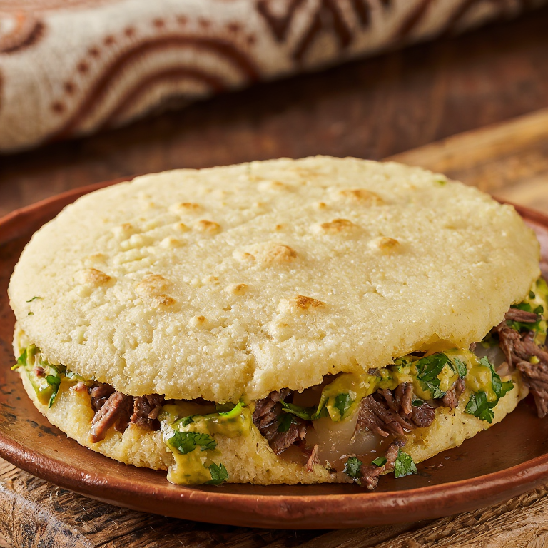 Arepa de Sancocho Dominicana