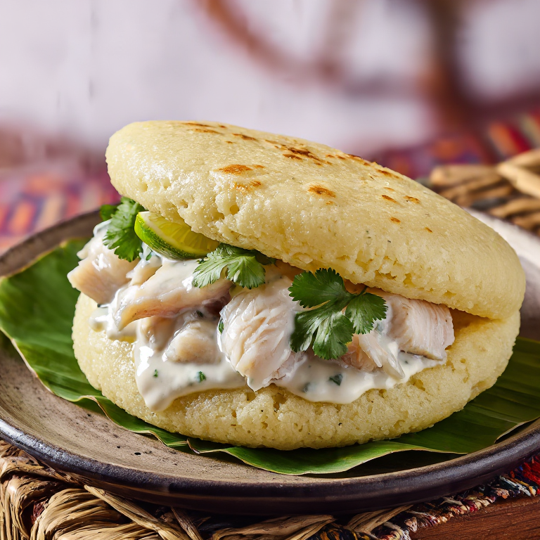 Arepa de Pescado con Coco (Dominican Fish & Coconut Arepa)