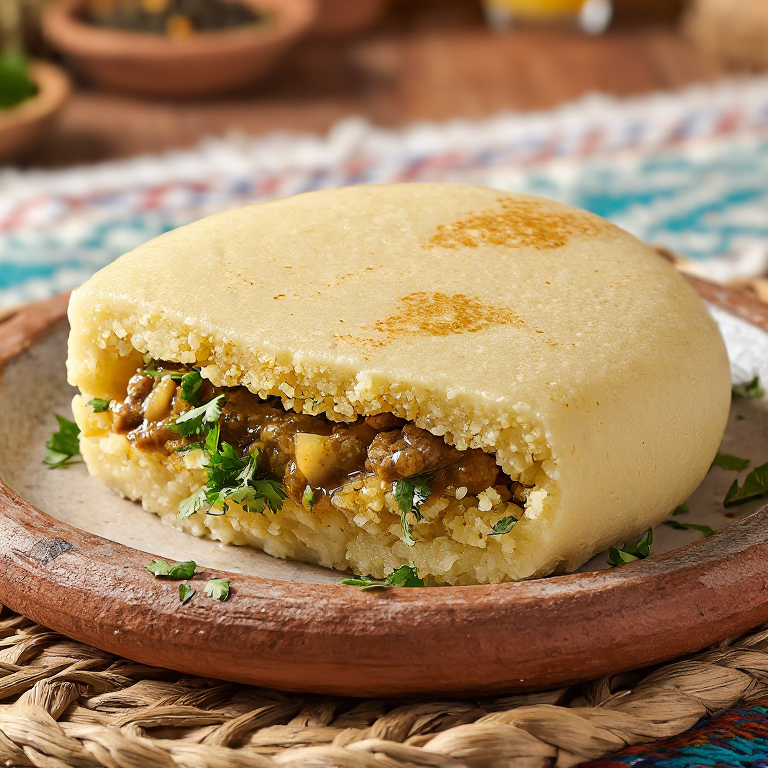 Arepa de Sancocho Dominicano