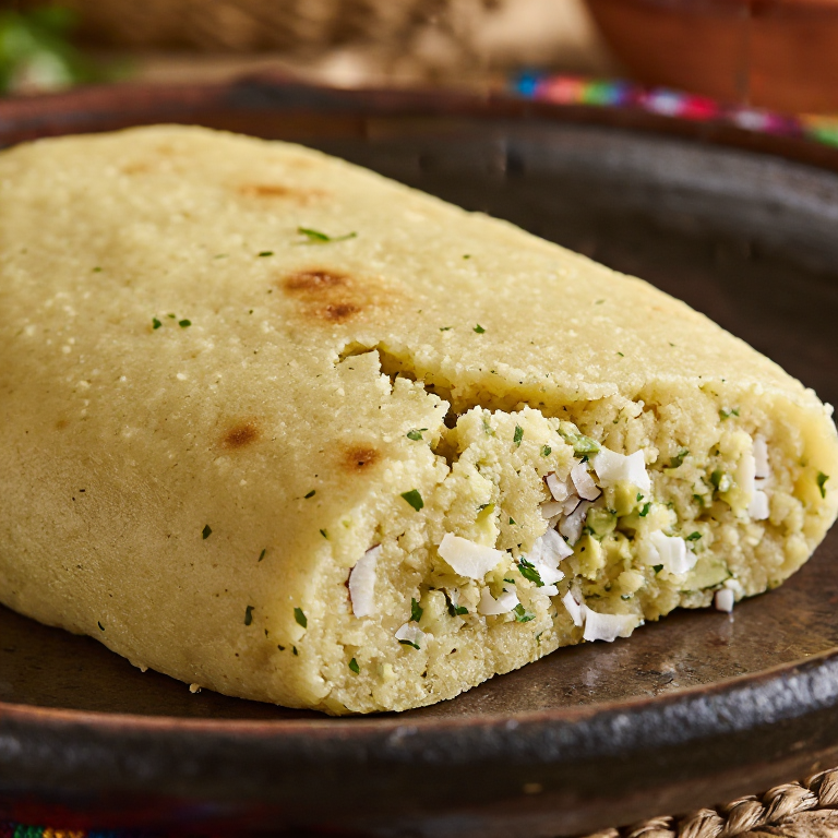 Arepa de Coco y Achiote (Estilo Encocado Esmeraldeño)