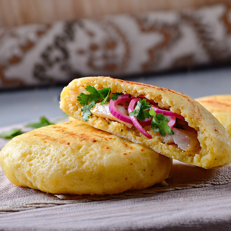 Arepa de Encebollado: Fusión Ecuatoriana con Sabor a Mar
