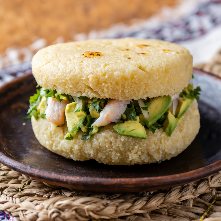 Arepa de Encebollado: Fusión Ecuatoriana