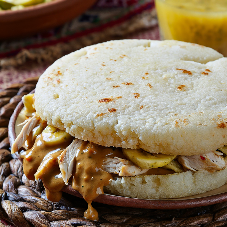 Arepa de Sopa de Maní (Peanut Soup Arepa)