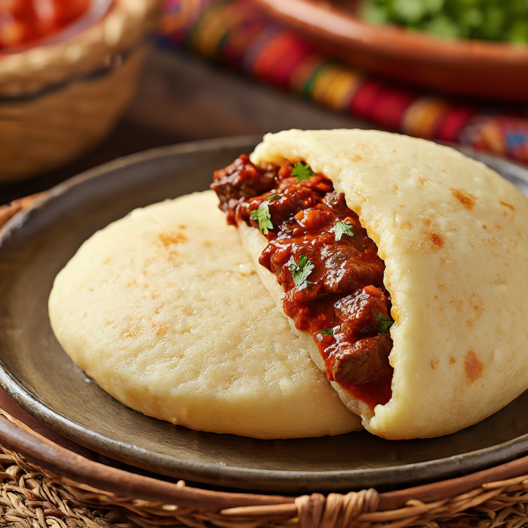 Arepa de Zigni Eritrea (Arepa Rellena de Carne Picante)