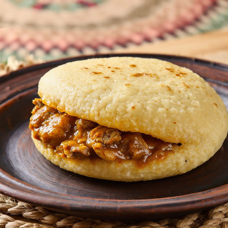 Arepa de Doro Wat (Pollo Etíope Especiado)