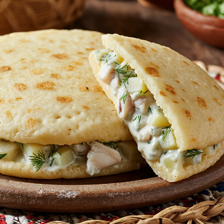 Arepa de Bacalao al Eneldo (Inspirada en las Islas Feroe)