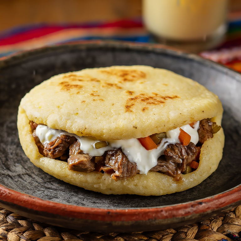 Arepa Skopun: Relleno de Cordero Estofado al Estilo Feroés