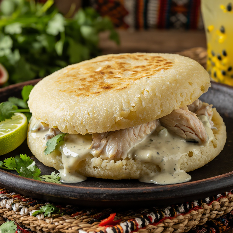 Arepa de Pescado al Curry Fiyiano