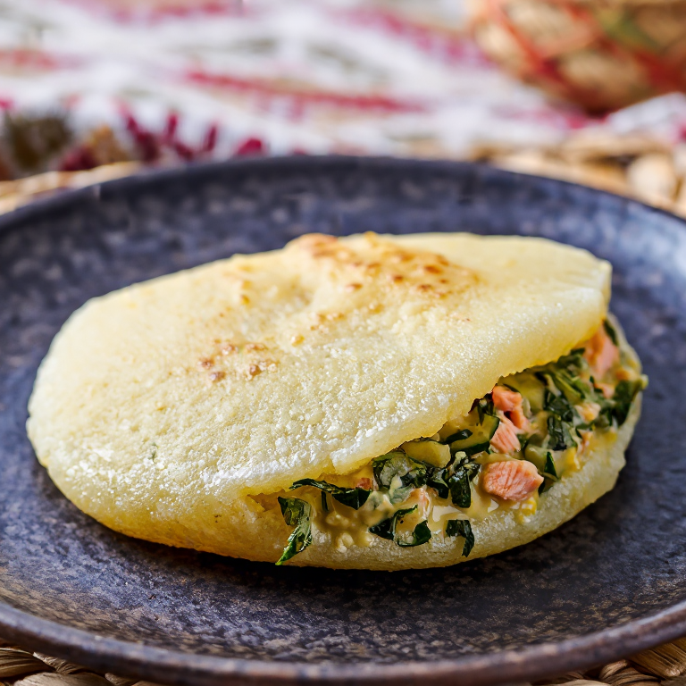 Arepa de Salmón y Eneldo al Estilo Finlandés
