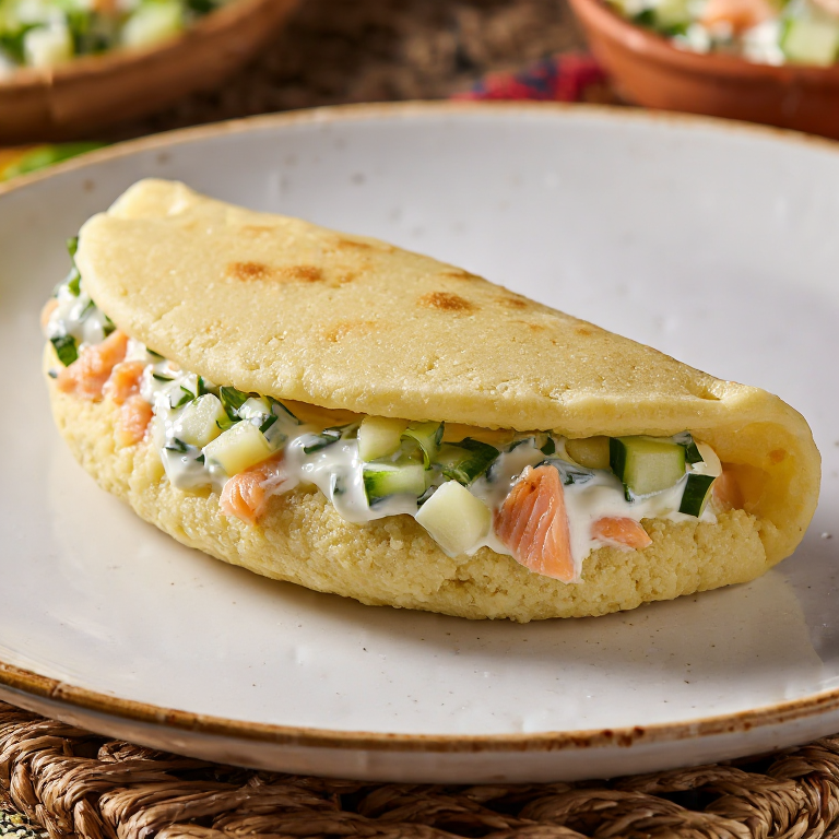 Arepa Finlandesa de Salmón y Eneldo (Inspirada en Lohikeitto)