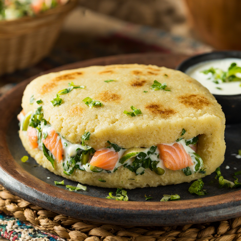 Arepa de Eneldo y Salmón (Inspirada en la Lohikeitto de Kuopio)