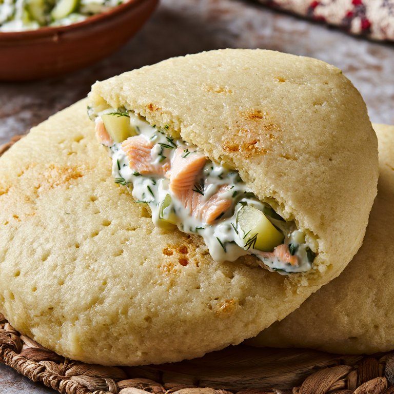 Arepa de Salmón y Eneldo al Estilo Finlandés (Lohikeitto Arepa)