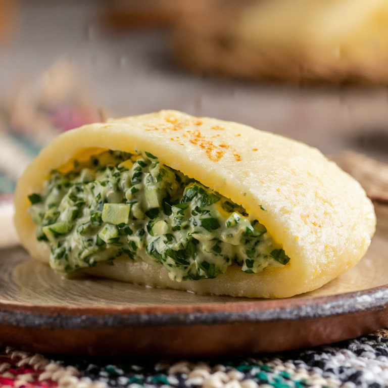 Arepa de Salmón Ahumado con Crema de Eneldo (Inspirada en Lohikeitto)