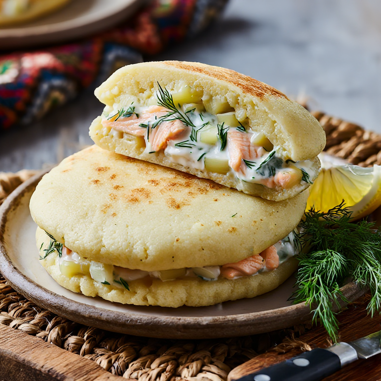 Lohikeitto Arepa: A Finnish Salmon Soup-Inspired Arepa