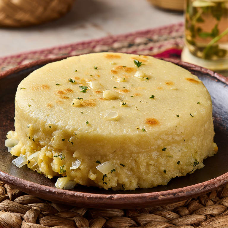 Arepa de Cebolla Caramelizada y Queso Gruyère (Inspirada en la Sopa de Cebolla Gratinada de Lyon)