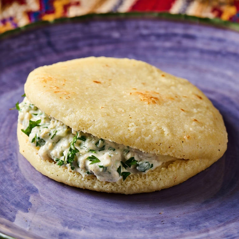 Arepa de Brandade de Morue al Estilo Montpellier
