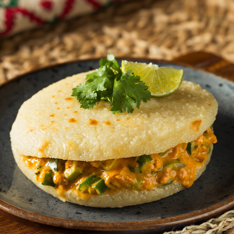 Arepa de Bouillon d'Awara (Arepa Rellena al Estilo Guayanés)
