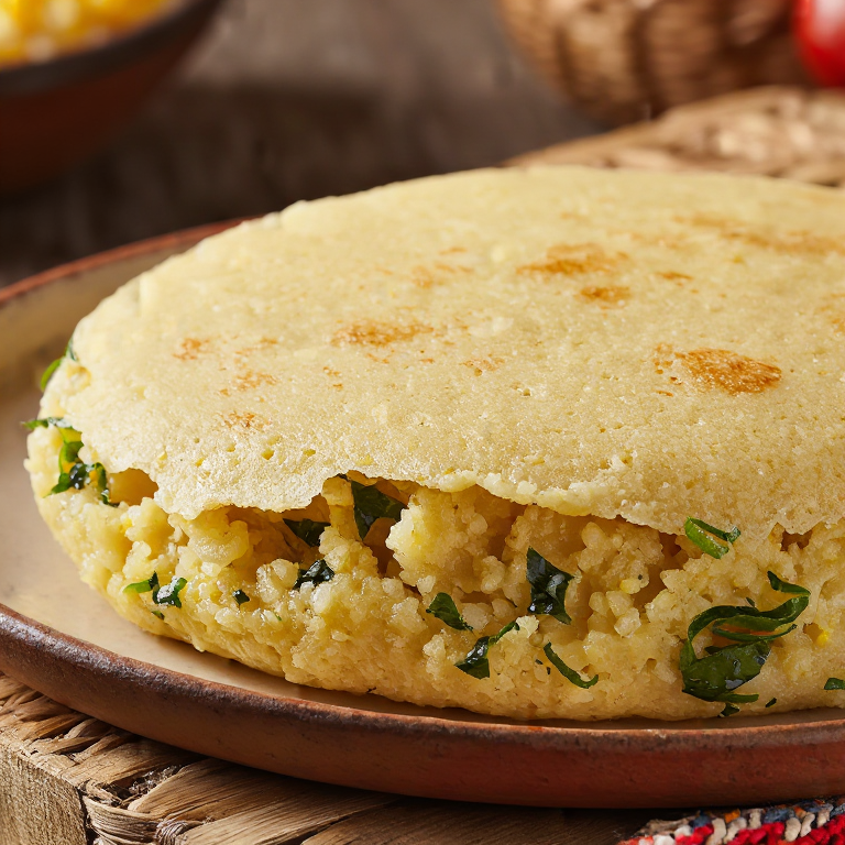 Arepa de Nyembwe (Pollo en Crema de Palma)
