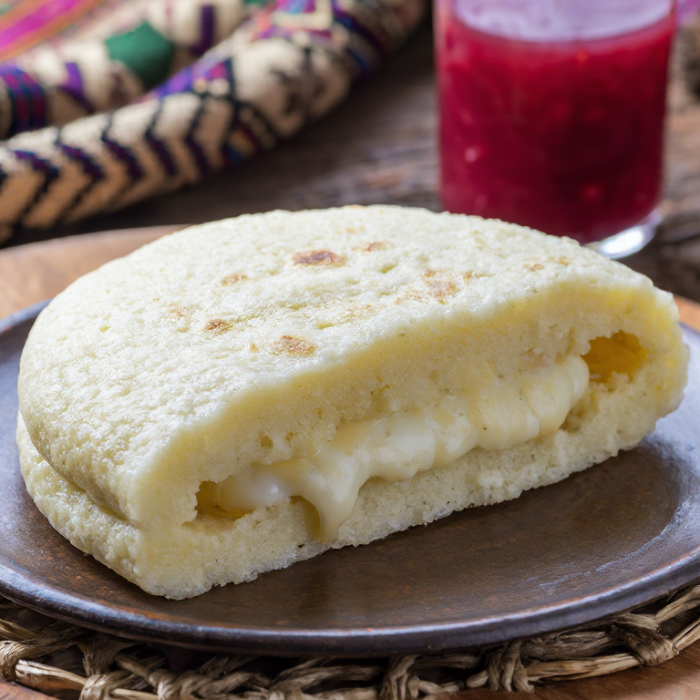 Arepa Georgiana de Queso y Huevo (Khachapuri Fusion)