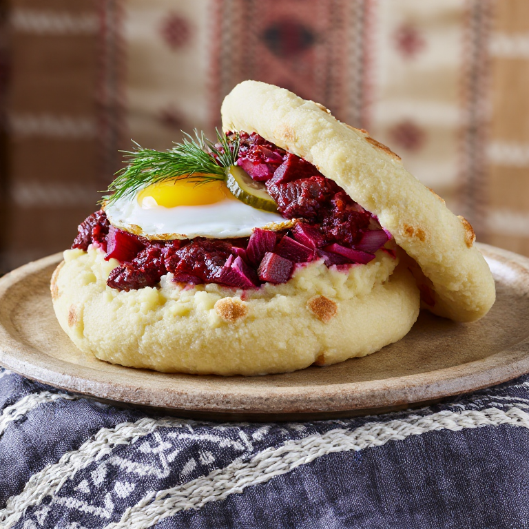 Arepa de Labskaus – Fusión Alemana en Maíz