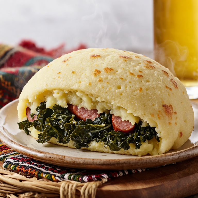 Arepa estilo Hannover: Grünkohl und Pinkel