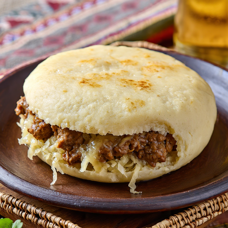 Arepa a la Bávara (Leberkäse Style)
