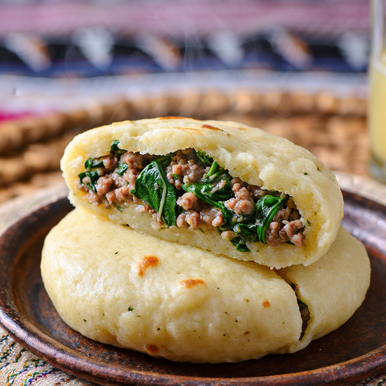 Arepa de Maultaschen (Rellena al Estilo Suabo)