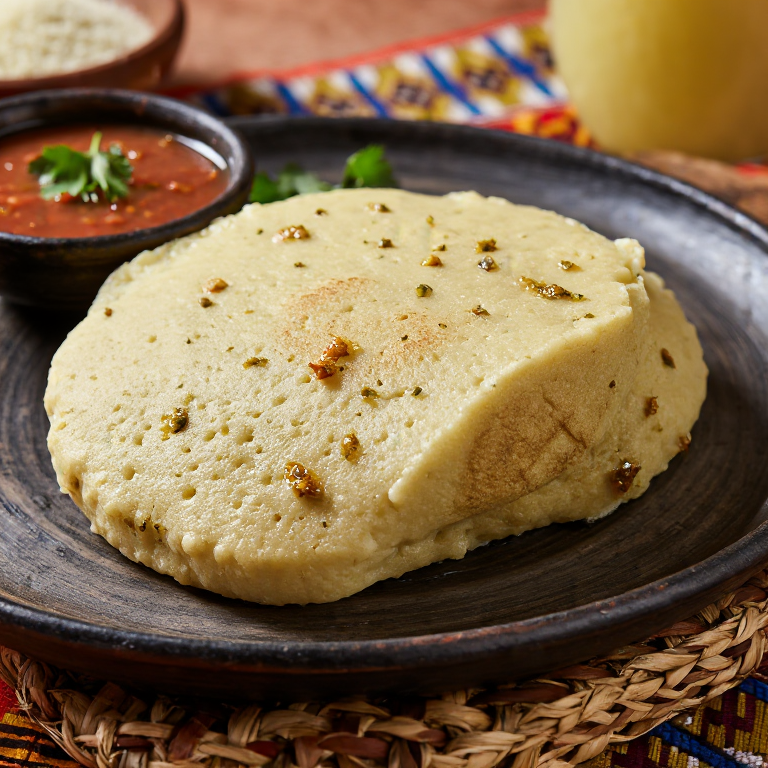 Arepa de Maní y Jengibre (Inspirada en la Sopa de Maní de Ghana)