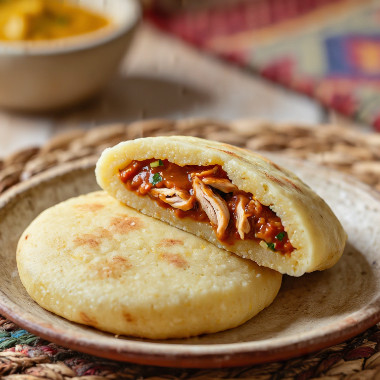 Arepa de Maní y Pollo al Estilo Ghana