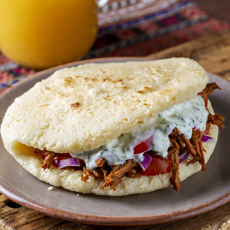 Arepa Gyros: Fusión Griega en Maíz