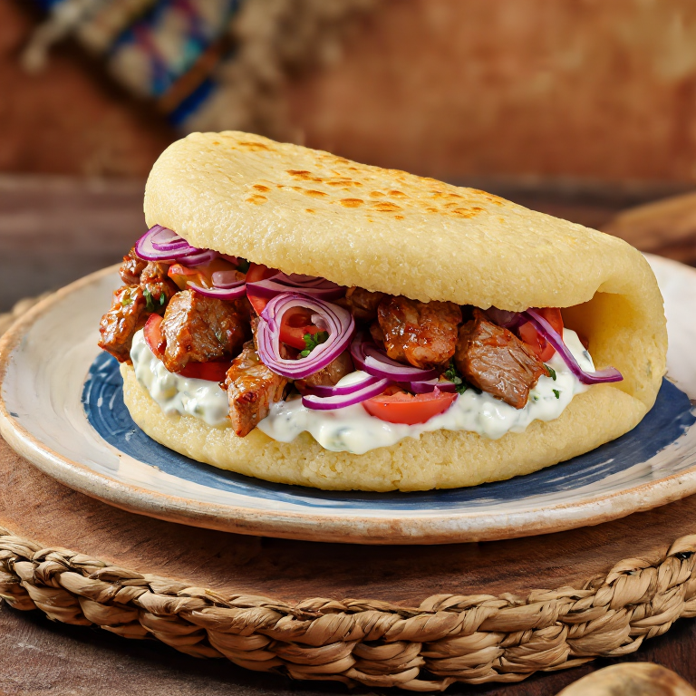 Arepa Souvlaki: La Fusión Griega Perfecta en tu Mesa