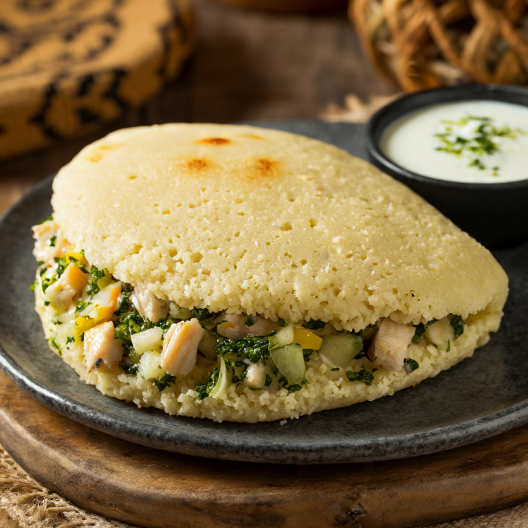 Arepa de Char Ártico y Eneldo (Suaasat Arepa)