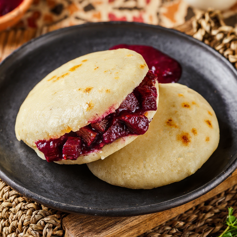Arepa de Suaasat: Estofado de Reno y Papas en Arepa