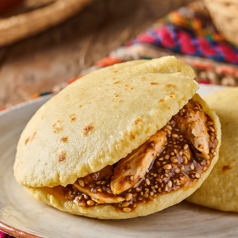 Arepas de Pepián de Pollo (Inspiradas en Jutiapa, Guatemala)
