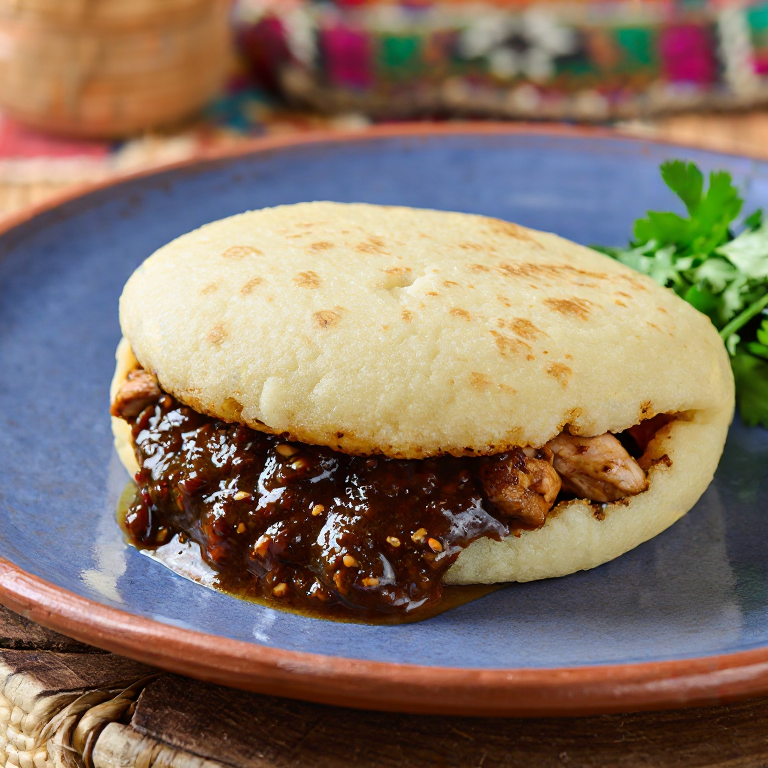 Arepa Rellena de Pepián Guatemalteco