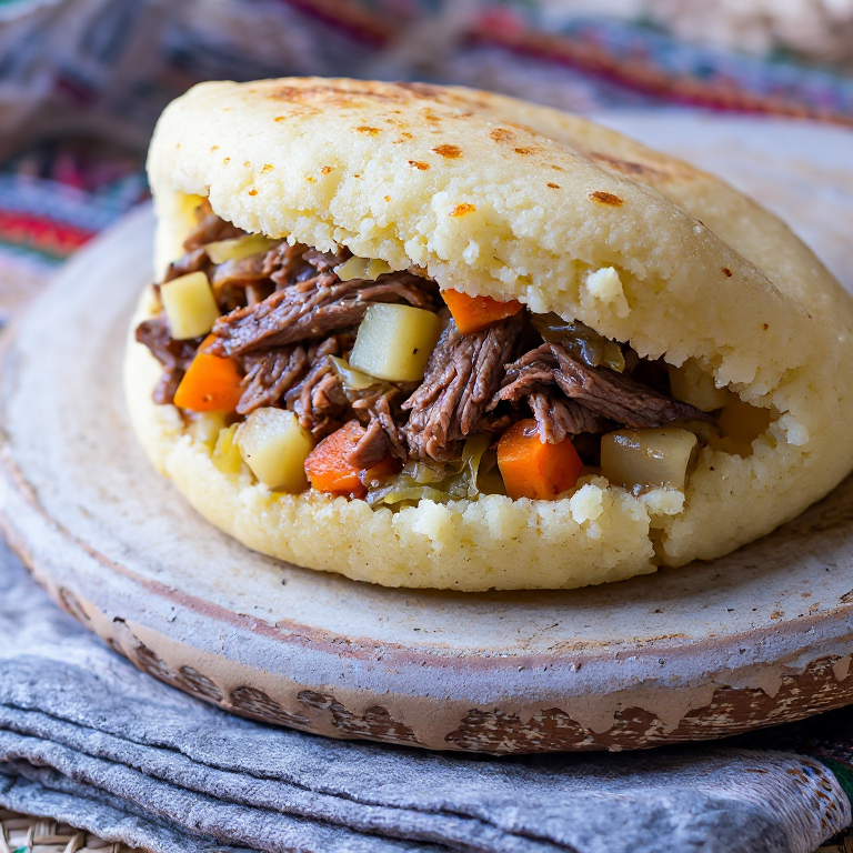 Arepa de Sopa de Res Hondureña