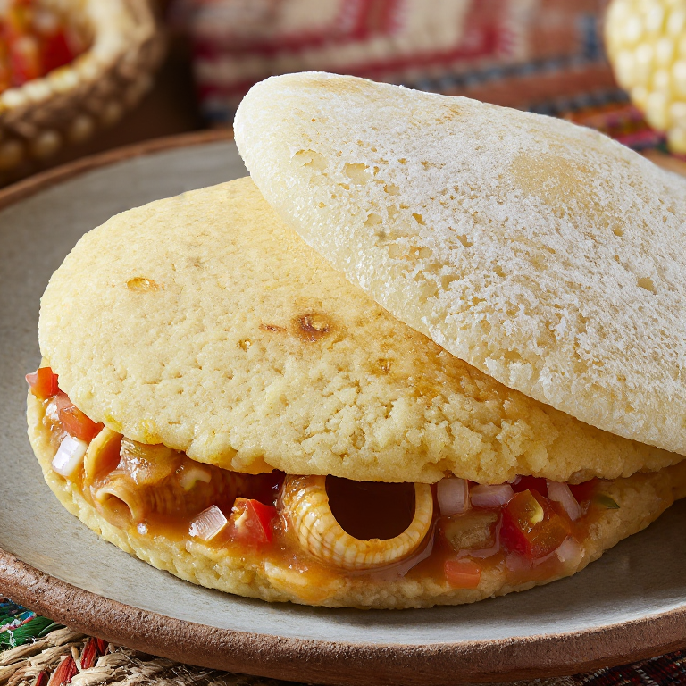 Arepa Caribeña de Caracol y Coco