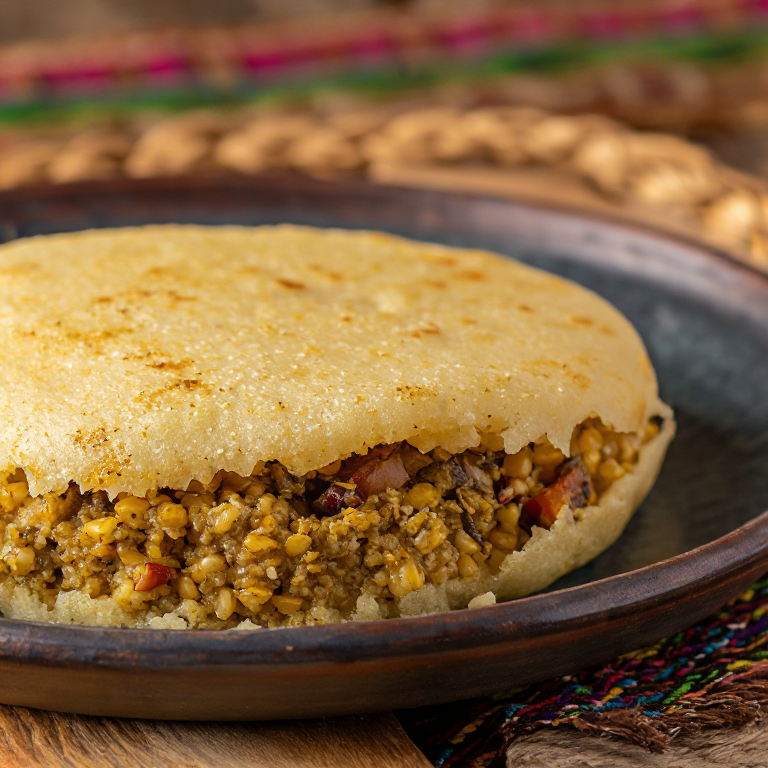 Arepa de Sopa de Caracol (Honduran Conch Soup Arepa)