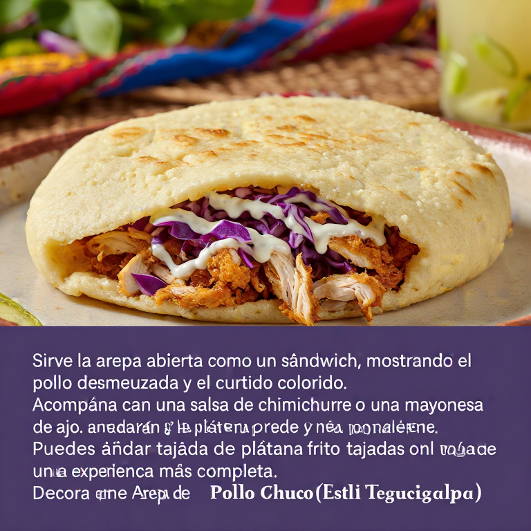 Arepa de Pollo Chuco (Estilo Tegucigalpa)