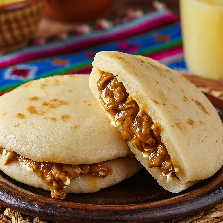 Arepa de Pollo con Tajadas (Honduras Style)