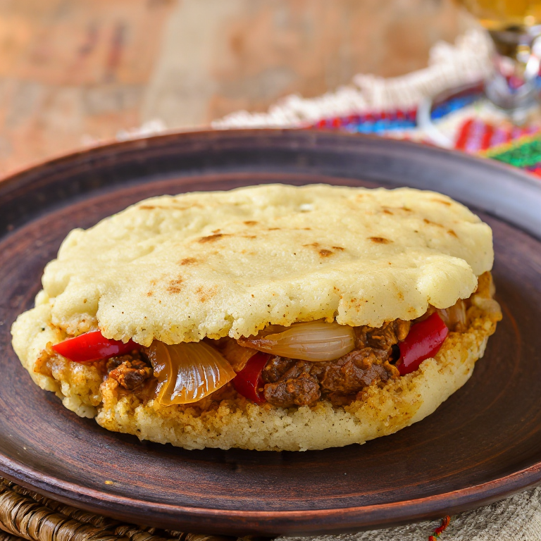 Arepa de Goulash Húngaro