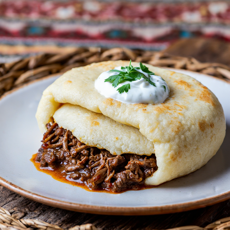 Arepa de Goulash Húngaro (Estilo Nyíregyháza)