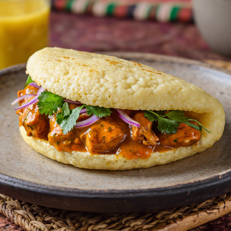 Arepa de Butter Chicken