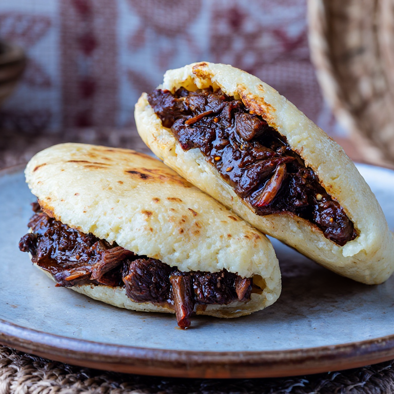 Arepa de Rendang: Fusión Indonesia-Venezolana
